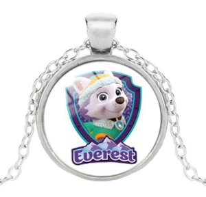 Hund Paw Patrol Kinder Everest Geburtstag Geschenk Cartoon Glas Anhänger Halskette USA Neu - Bild 1 von 1