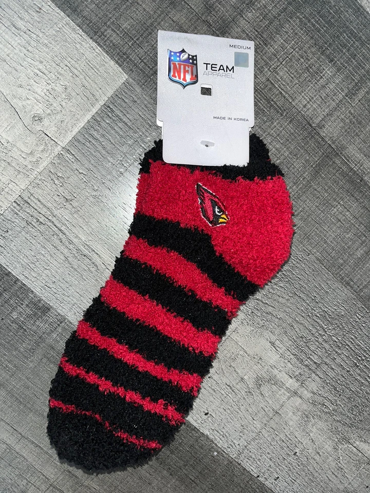 ARIZONA CARDINALS NFL LOGOTIPO DE FÚTBOL AMERICANO MUJER RAYAS ROJAS TOBILLO SUAVE CALCETINES DIFUSOS Foto 1 de 1