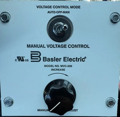 BASLER ELECTRIC MVC-300 MANUAL VOLTAGE CONTROL UNIT 9121000106 - Image 1 of 4