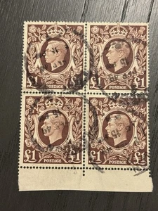 GROSSBRITANNIEN - 1948 1L BRAUN - KING GEORGE VI AUSGABE - gebraucht ungezähnt - Bild 1 von 2
