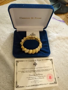 Vintage  Camrose & Kross Jacqueline Kennedy Rhinestone Bangle Bracelet - Picture 1 of 2