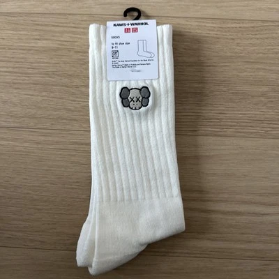Uniqlo x Kaws x Andy Warhol White Socks (Adult 8-11 New With Tags) Brand New NWT - Image 1 of 2