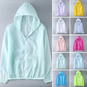 Sun-protective Coat Outwear Anti-UV Jacket Sport One Size Ladies Women's - Picture 1 of 11