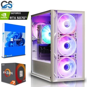 Ryzen 7 7800X3D Gaming PC RTX 5070 Ti 16GB 32GB DDR5 4TB NVMe SSD Win 11 WiFi - Picture 1 of 10