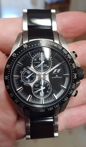 Jacques Lemans Gents Chronograph Formula 1 F5028 Steel And Ceramic Watch - Picture 1 of 7
