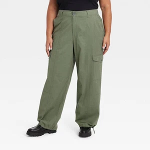 Women's High-Rise Utility Cargo Pants - Ava & Viv - Picture 1 of 6