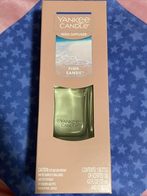 RETIRED Yankee Candle Reed Diffuser- Pink Sands 4.2 fl oz, 12 Reeds - Image 1 of 2