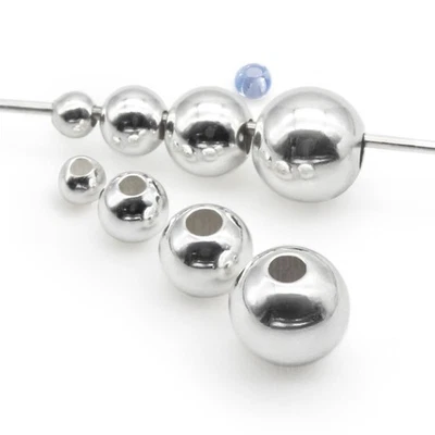Sterling Silver Spacer Beads 2mm 3mm 4mm 5mm 925 Findings for Jewellery Making - Image 1 of 4