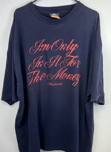 Camiseta retro vintage Y2K para hombre Akademics holgada hip hop talla 4XL en ella por dinero - Imagen 1 de 9