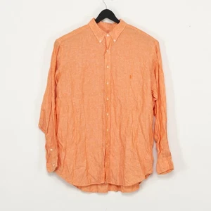 Polo Ralph Lauren Men Classic Fit Linen Shirt Orange Size 2XLT - Picture 1 of 5