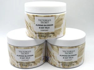 VICTORIA'S SECRET ALMOND BLOSSOM & OAT MILK COMFORT BODY SCRUB 13 OZ (3 PC LOT) - Picture 1 of 1