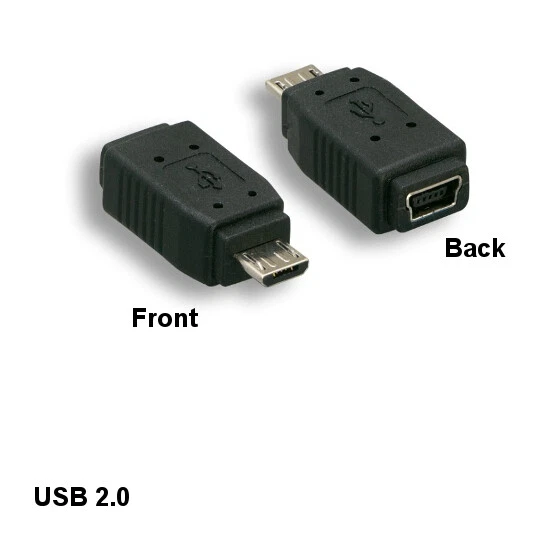 10x USB 2.0 Type Micro B Male to Mini B Female Adapter for PC Cam Tablet HDD - Image 1 of 1