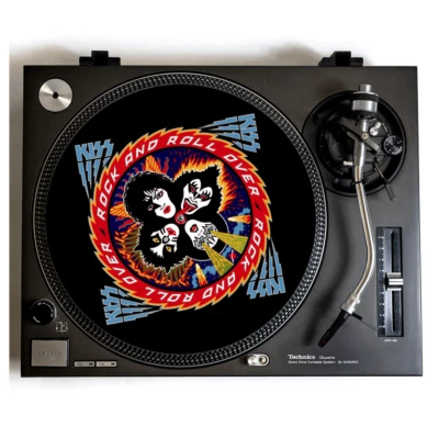 KISS Turntable Slipmat for Vinyl Records 12" DJ Slip Mat vinyls platter mats - Image 1 of 2