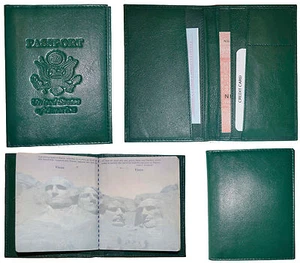 Leder Reisepasshülle USA Geldbörse, Passport Case Neu Ausweisetui - Bild 1 von 12