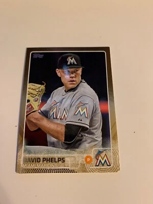 2015 Topps Update Gold Parallel Miami Marlins #US30 David Phelps 95/2015 - Image 1 of 2