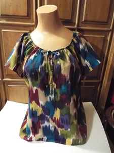 BEAUTIFUL BFA CLASSICS WOMENSS SIZE MEDIUM NWT SHORT SLEEVED BLOUSE - Picture 1 of 3
