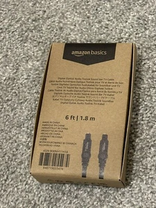 AmazonBasics Digital Optical Audio Toslink Cable 6 Feet - Picture 1 of 3