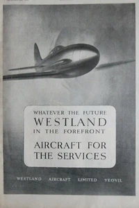 8/1945 PUB WESTLAND AIRCRAFT YEOVIL FIGHTER ORIGINAL ANZEIGE - Bild 1 von 2