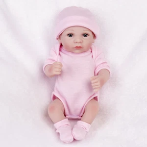 10" Reborn Baby Doll Full Body Silicone Vinyl Lifelike Newborn Girl Mini Doll UK - Picture 1 of 6