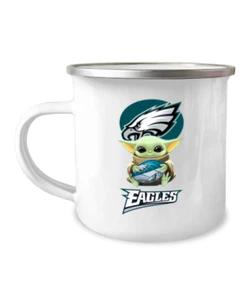 EAGLES Camping Mug, Stainless Steel Philadelphia EAGLES Yoda Camper Mug Gift - Picture 1 of 2
