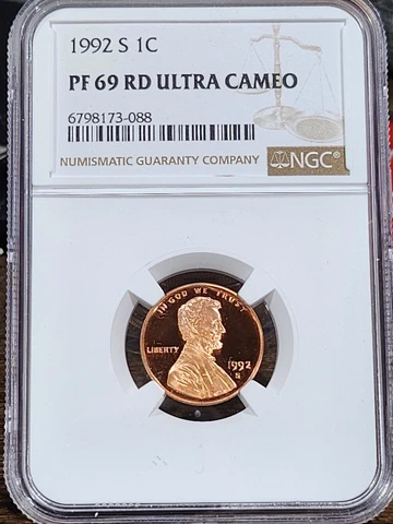 1992 S Lincoln 1c, NGC Certified PF 69 UCAM RD, 088 Cover