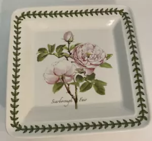 Portmeirion Botanic Pink Roses Square Plate Scarborough Fair 11” - Picture 1 of 2