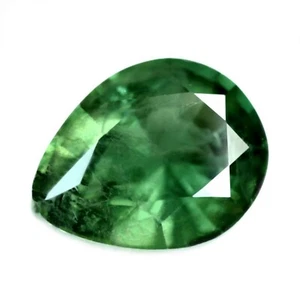 Certified 2.28ct Natural Green Sapphire Pear From Kenya Mines 8.9x6.9 mm. - Picture 1 of 6