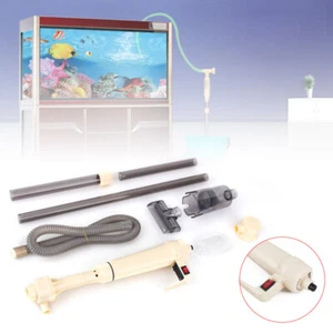 Aquarium Gravel Vacuum Cleaner Fish Tank Water Changer Electric Sand Syphon Pump - Picture 1 of 12