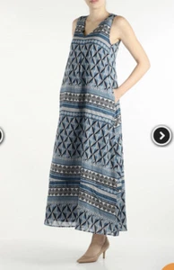 Neu EMME LACUNA Baumwolle Long Tunika Maxikleid MARELLA Gr.2 gefüttert IT 38 Rts:220 - Bild 1 von 6