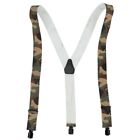Braces/ Suspenders - Woodland Camo Pattern- Adjustable Elastic- New