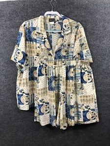 Ben Worth XL Petite SET Shirt & Shorts Women Vacation Wear, Sun Wear - Picture 1 of 12