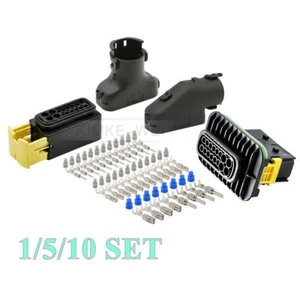 Kit de enchufe conector impermeable automotriz TE HDSCS 16 vías/pin TE HDSCS macho hembra - Imagen 1 de 9