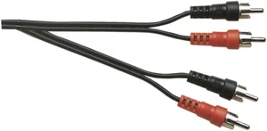 Black Fig 8 Screened 2x Phono Plugs To 2x Phono Plugs Lead 3m - SOUNDLAB A114AA - Picture 1 of 1