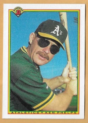 KEN PHELPS OAKLAND ATHLETICS #462 - BOWMAN NM-MT 1990 - Image 1 of 2