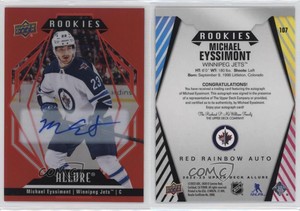 2022 Upper Deck Allure Rookies Red Rainbow Michael Eyssimont #107 Rookie Auto RC