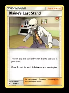Pokemon Hidden Fates BLAINE'S LAST STAND 52/68 - Picture 1 of 1