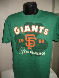 San Francisco Giants Baseball Irish Logo Celtic Green Shamrock Shirt MLB NWT - Picture 1 of 3