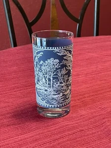 Royal China Currier & Ives 12 oz. Tumbler Glass “Old Grist Mill” Pattern - Picture 1 of 6