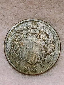 1865 ~ TWO CENT PIECE ~ G ~ ROTATED DIES - Picture 1 of 2
