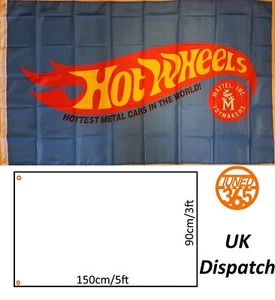 Hot Wheels Flagge 3x5 Fuß Banner Garage Mann Höhle Werkstatt 90x150cm Hotwheels Mancave - Bild 1 von 3