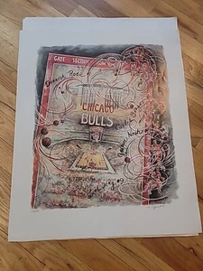 2010 Pat Coffman Huss Derrick Rose Chicago Bulls limitierte Auflage signiertes Poster - Bild 1 von 4