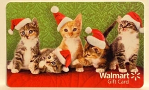 WalMart Christmas 5 Adorable Kittens Santa Hats Holiday 2012 Gift Card FD-30171 - Picture 1 of 1