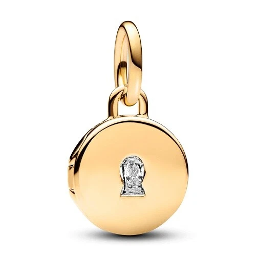 Pandora Charm 763066C01 Aufklappbares Liebesmedaillon 14 Karat Vergoldung