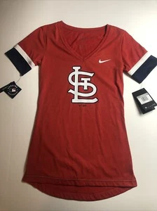 Nike Dri Fit St. Louis Cardinals MLB Baseball T-Shirt V-Neck Red Women’s XS - Picture 1 of 6