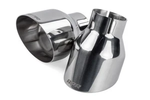 TPK0004 APR Single-Walled 4" Slash-Cut Tips (Polished Silver) - Set of 2 - Picture 1 of 4
