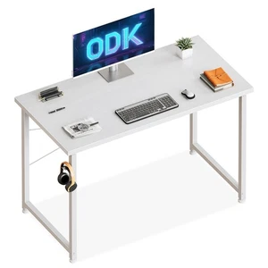 ODK Kleiner Schreibtisch, 100×48cm Computertisch Bürotisch Mit Kopfhörer Halt... - Bild 1 von 8