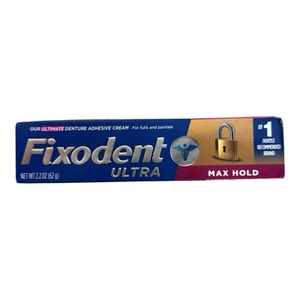Fixodent Ultra Max Hold adesivo per protesi dentarie, 2,2 once - Foto 1 di 4