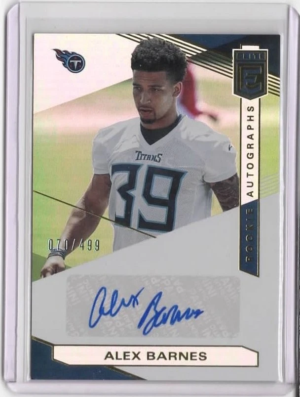 2019 Elite Rookie Autographs #22 Alex Barnes    070/499 - Image 1 of 2