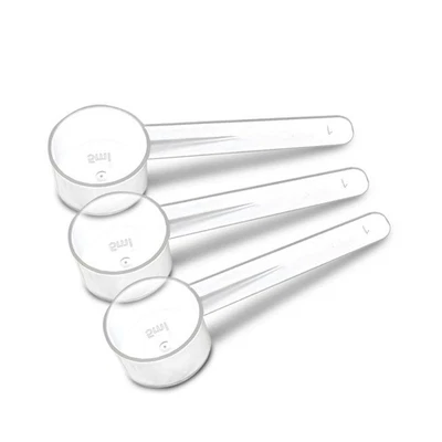 3 Measuring Spoons Set with Short Handle - 1 Teaspoon (5 ML) Clear Plastic Sc... - Image 1 of 4
