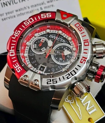 Invicta - SEA HUNTER 57mm Next Gen Swiss Z50 Chrono ROJO PLATA - Reloj Hombre  Foto 1 de 4